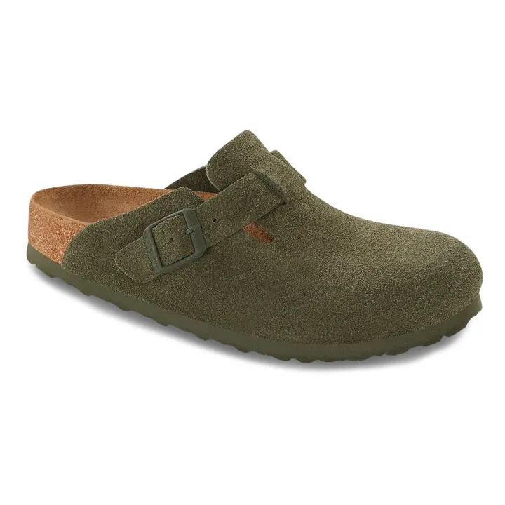 BIRKENSTOCK Sabots Boston Chaussant Etroit | Vert kaki
