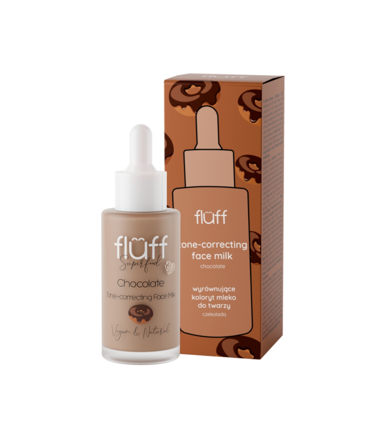 Fluff - Leite facial corretor de tom - Chocolate