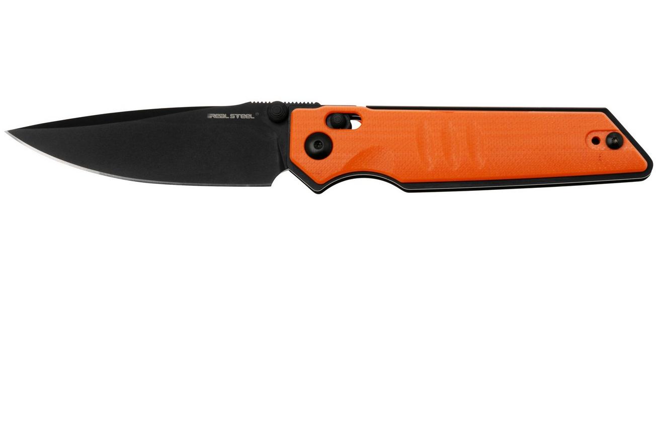 Real Steel Sacra 7711OB Black Böhler K110, Orange G10, zakmes