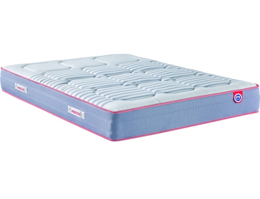 MERINOS - Matelas 160 x 200 Marinière 2 1620 + Parure de Lit Offerte 260x240cm