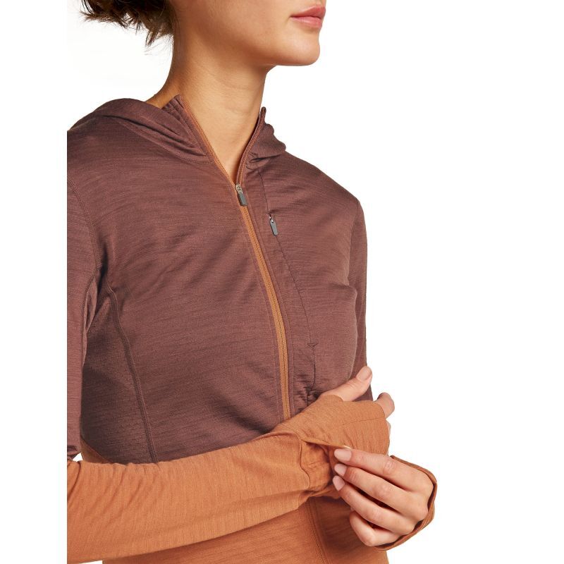 200 RealFleece Descender LS Zip Hoodie - Polaire en laine mérinos femme