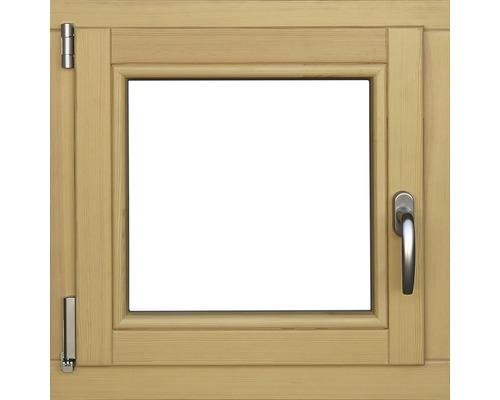 Houten raam, grenen, gelakt, 600x600 mm, DIN links