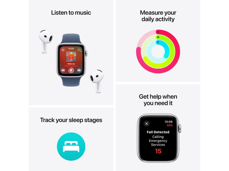 Apple Watch SE 2024 40 mm GPS Lake Green Sport Loop Kann schön viel. Für ganz schön wenig.