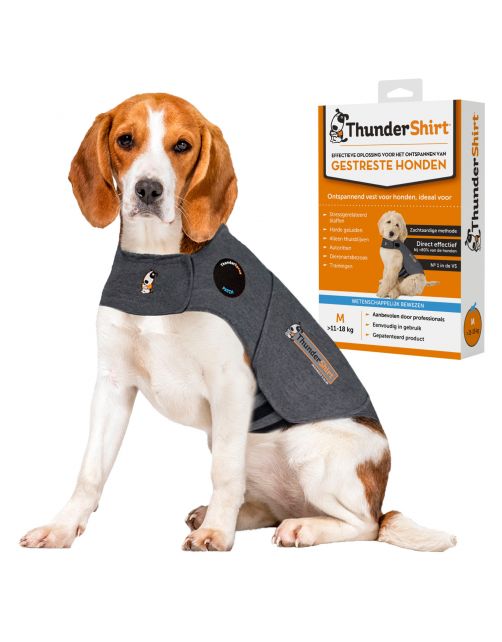 Thundershirt Ontspannend Vest Voor Gestreste Honden Grijs - Direct rustgevend