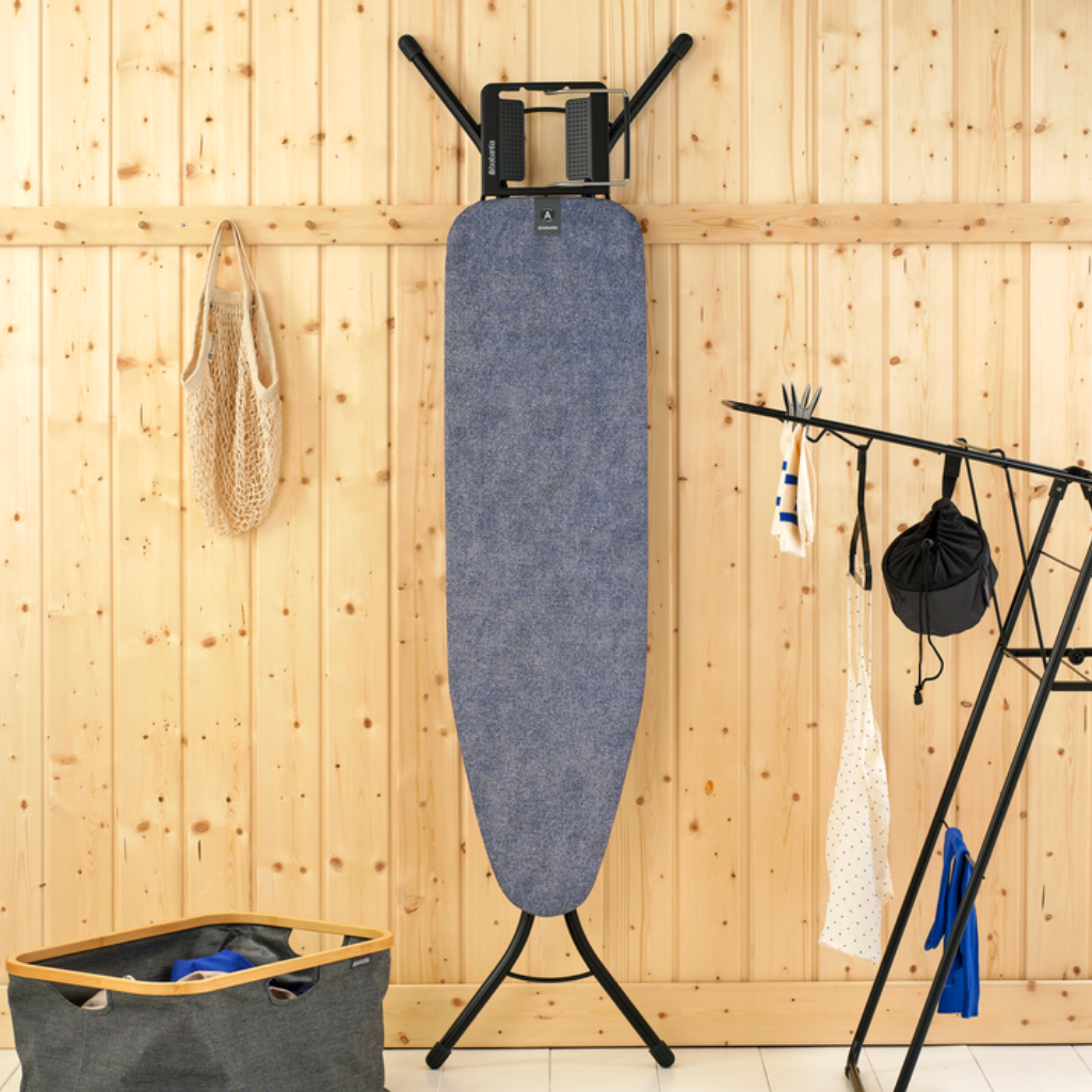 Strijkplank A, 110x30 cm, strijkerhouder - Denim Blue