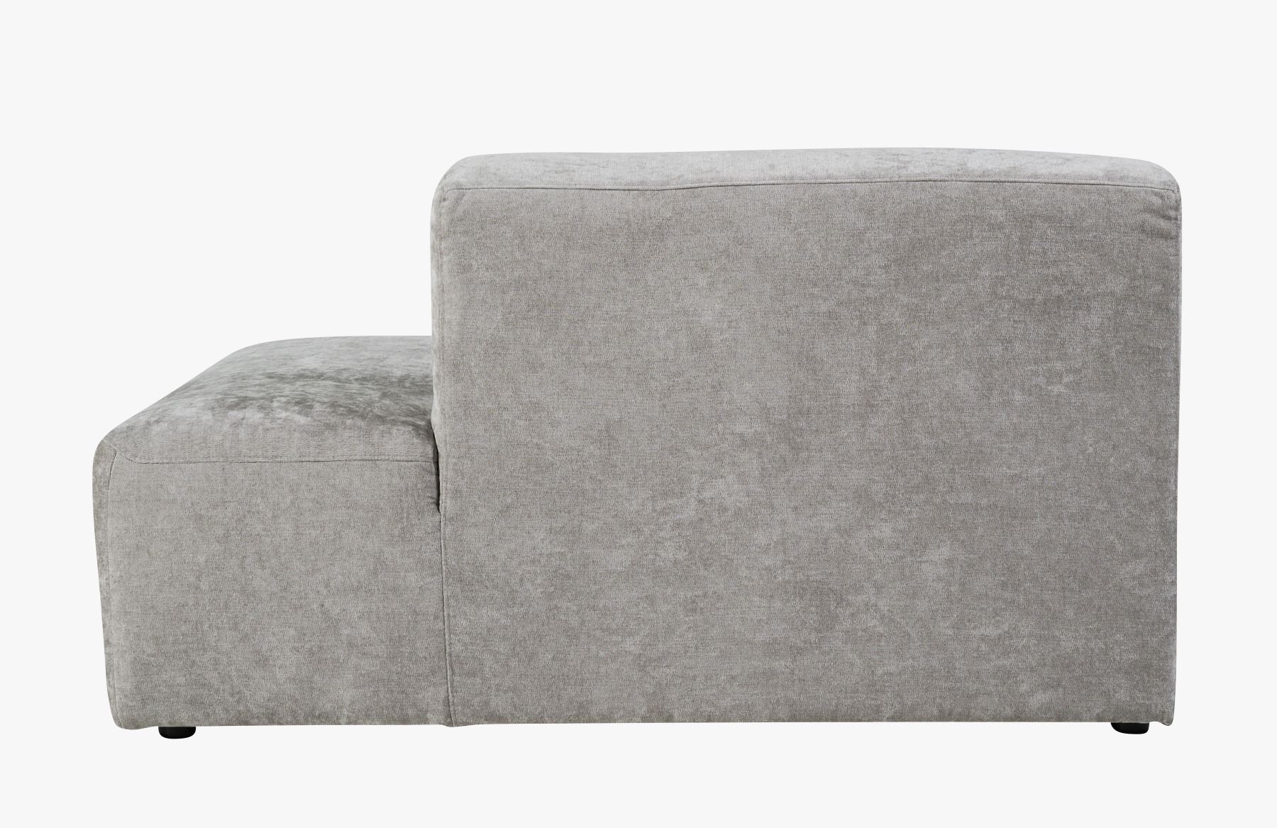 Modulsofa åpen ende høyre grå - 134x93x73 cm