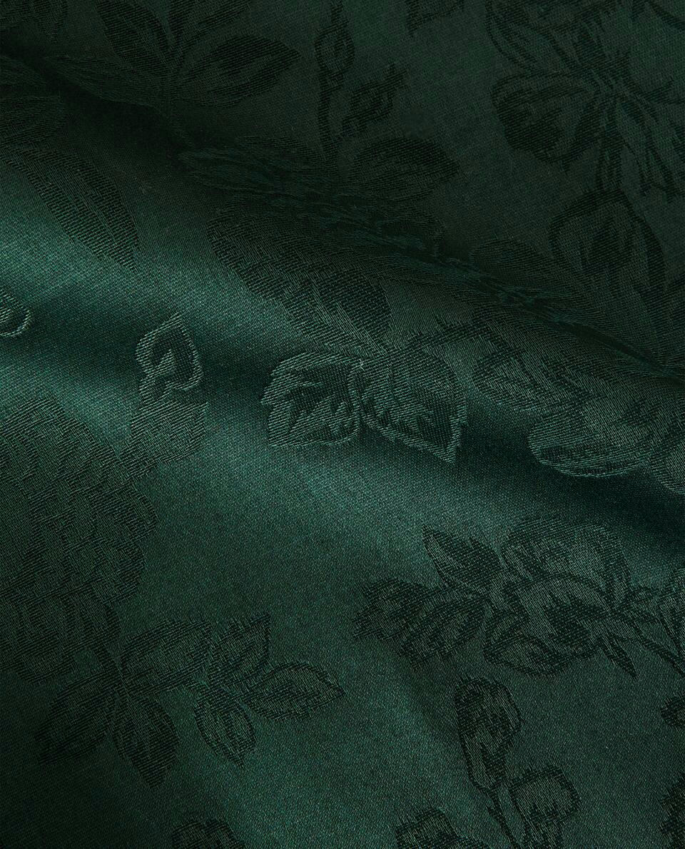 TOALHA DE MESA JACQUARD COM ESTAMPA FLORAL DE NATAL