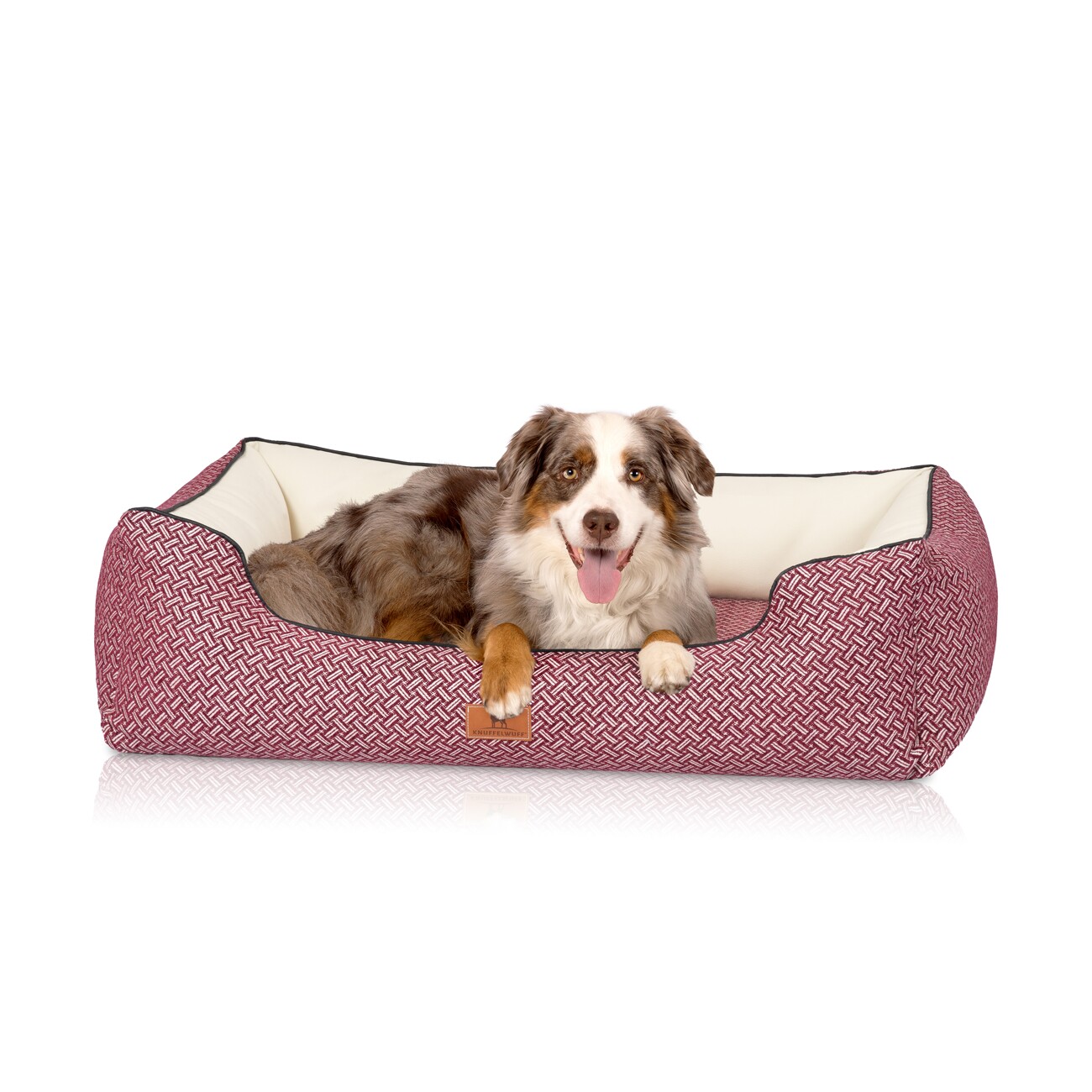 Knuffelwuff orthopädisches Design Hundebett Sanford rot XXL