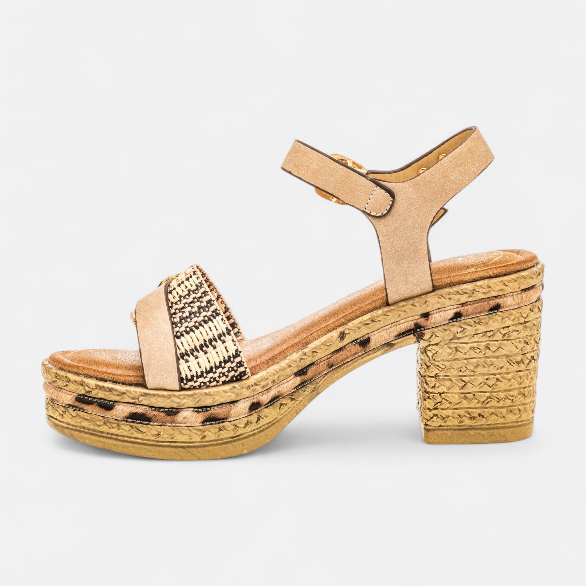 Nu-pieds à talon Femme taupe
