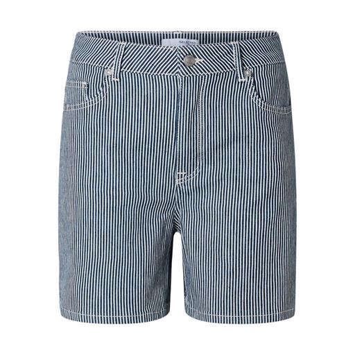 Selected Femme Myra Stripe Shorts, Medium Blue Denim/White, 40