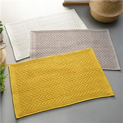 Tapis de bain motif zig-zag - 1500 g/m²
