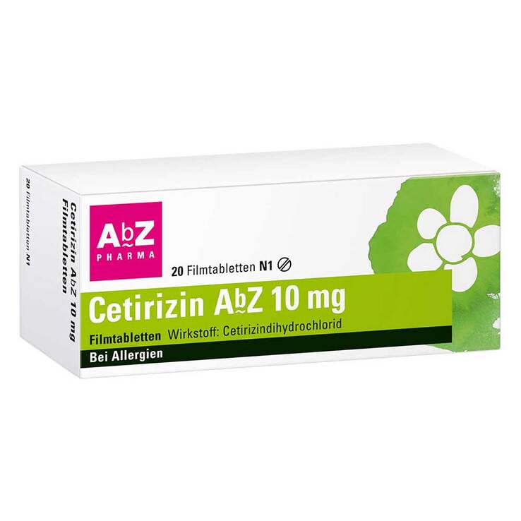 Cetirizin AbZ 10 mg Filmtabletten, 20 St