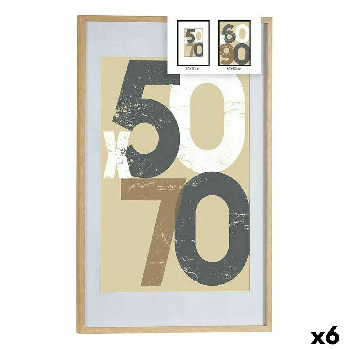 Gift Decor Cadre photo - Naturel 62,5 x 2,5 x 92,5 cm