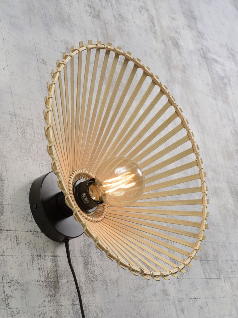 Good&Mojo Bromo Wandlamp Naturel, Zwart