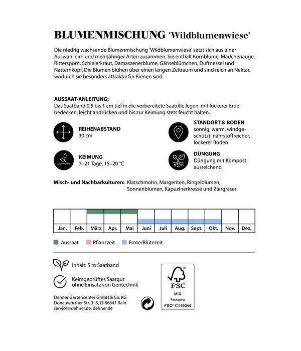 Dehner Saatband Blumenmischung