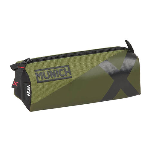 Estojo para lápis Safta Munich Dynamo com zíper e compartimento, 210x70x80 mm, verde (M742)