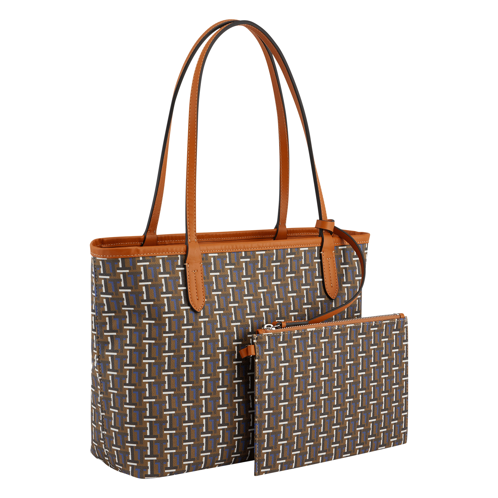 CAMILLE - Cabas imprimé en toile| Marron