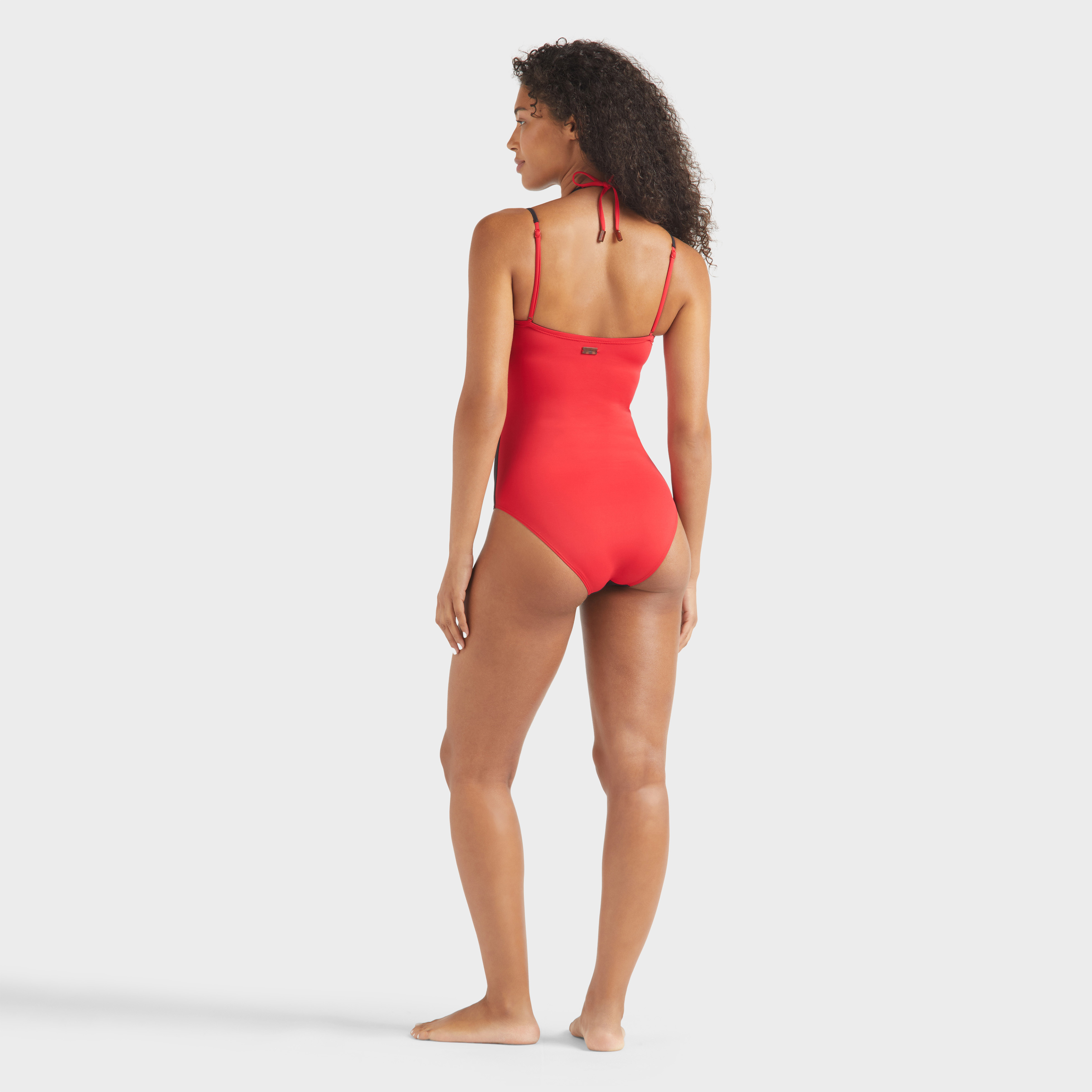 Maillot de bain une pièce à nouer femme Bicolore