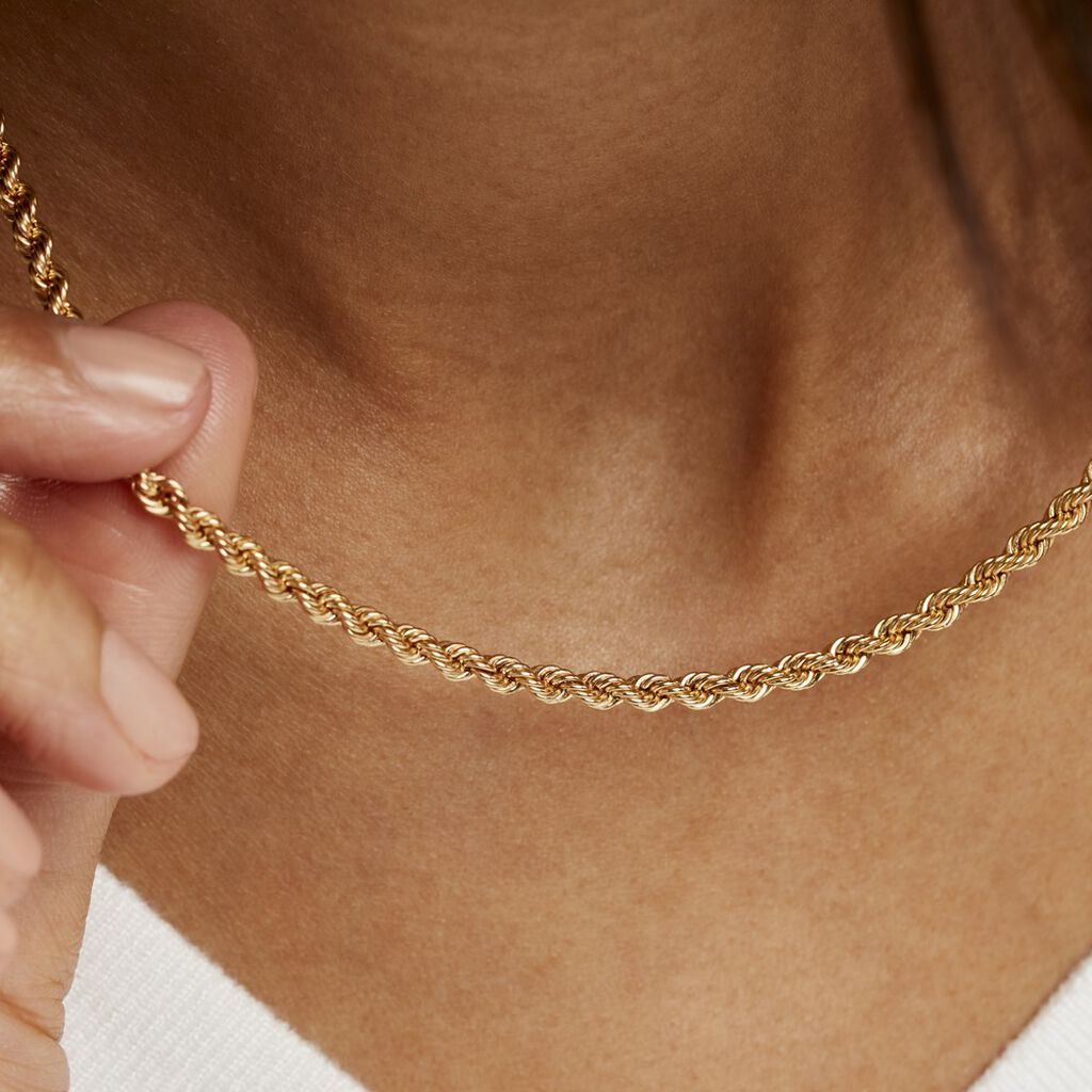 Collier Jerry Maille Corde Or Jaune