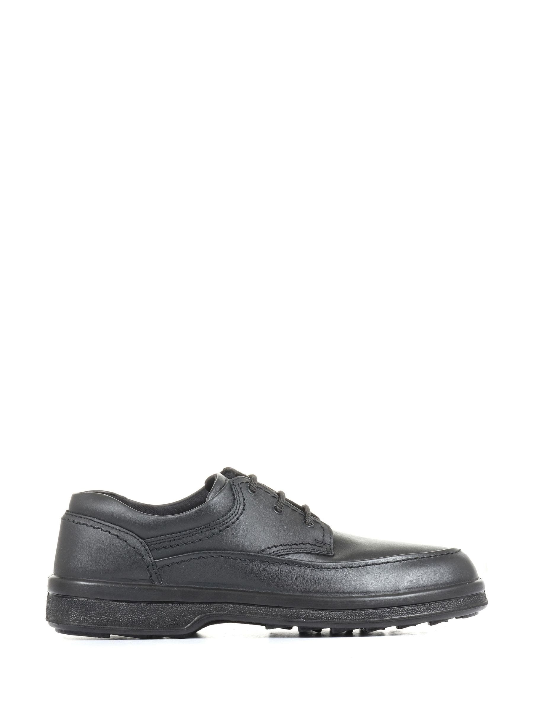 Pavers - Wijde zwarte leren schoenen
