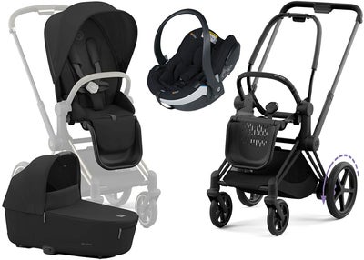 Cybex e-Priam Duovogn inkl. BeSafe iZi Go Modular X2, Sepia Black/Matt Black