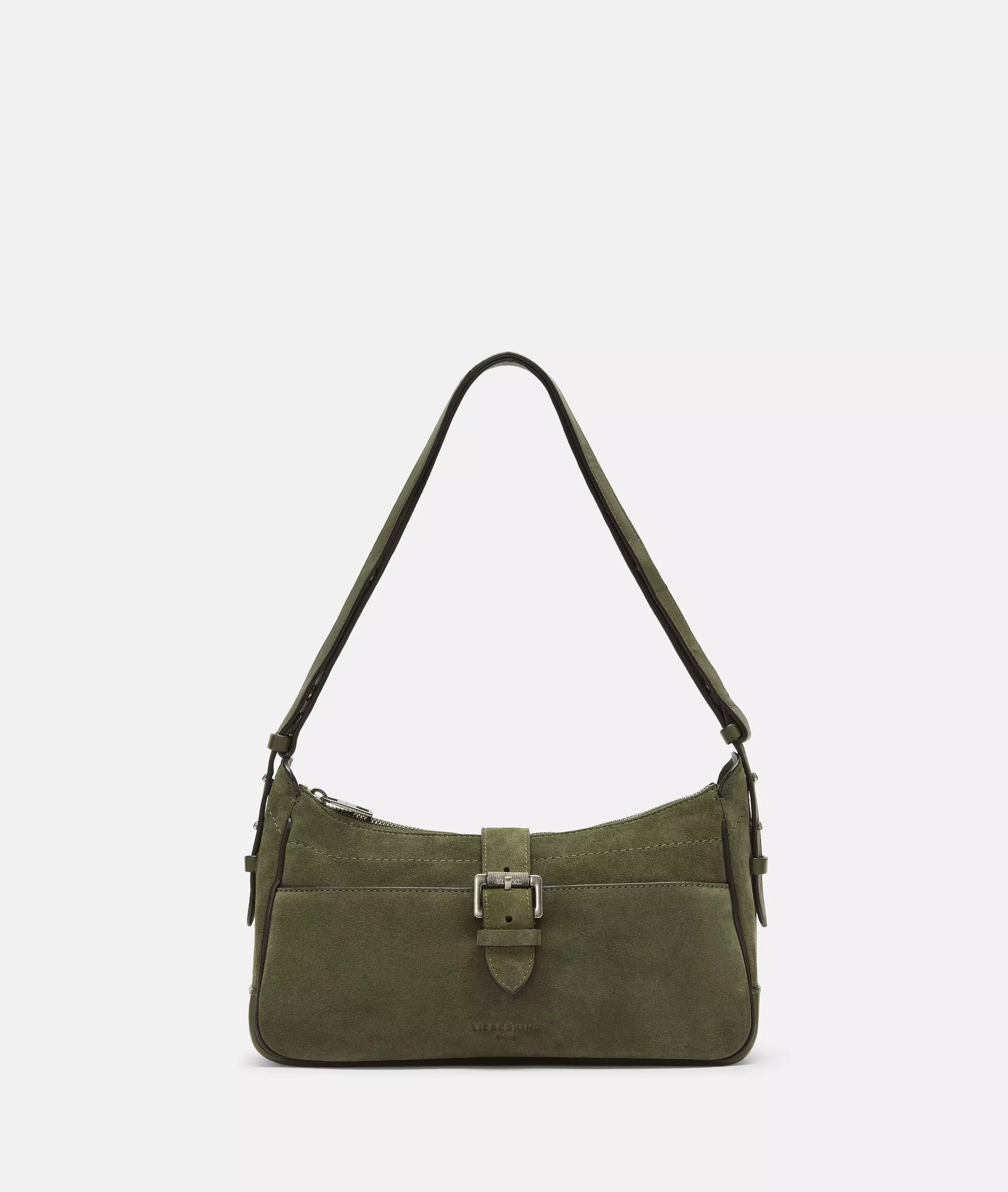 Ren Baguette S Handy suede shoulder bag