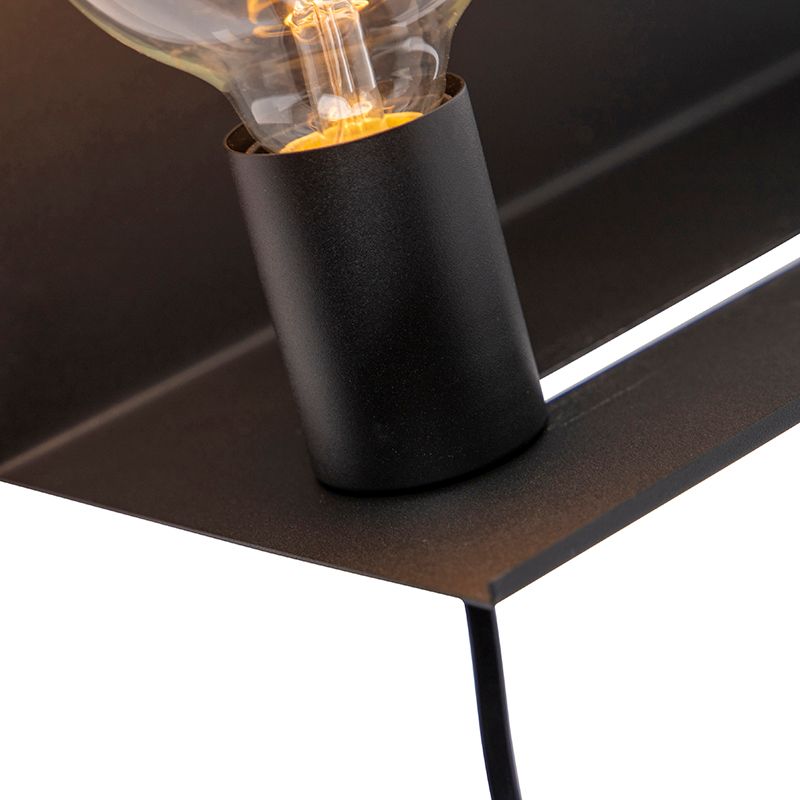 Moderne wandlamp zwart verstelbaar - Muro