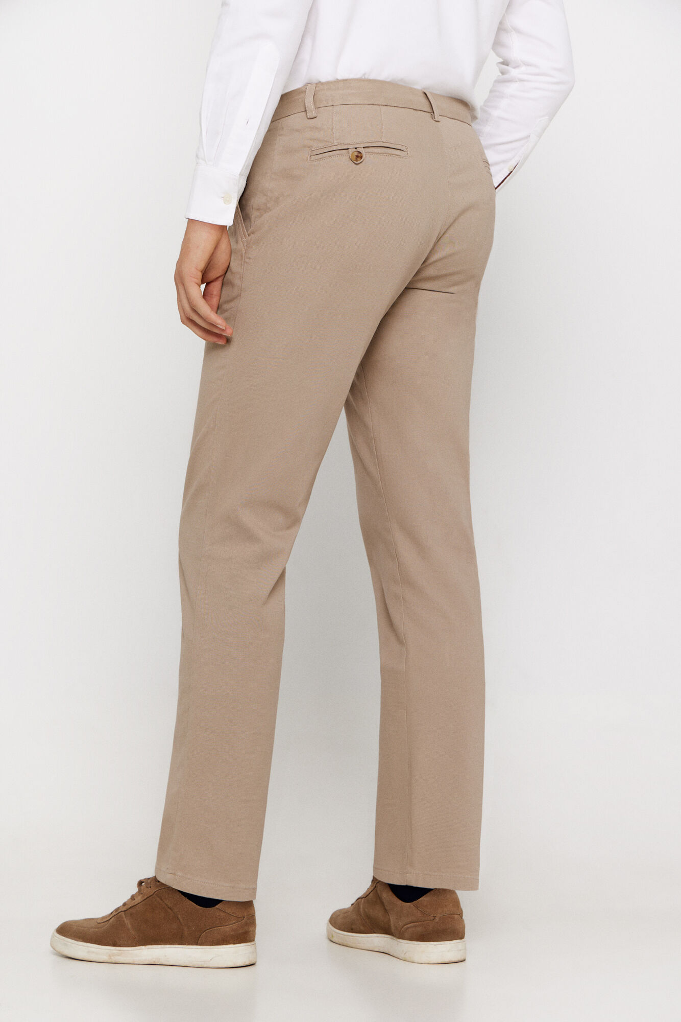 Calça chino estampada de corte regular