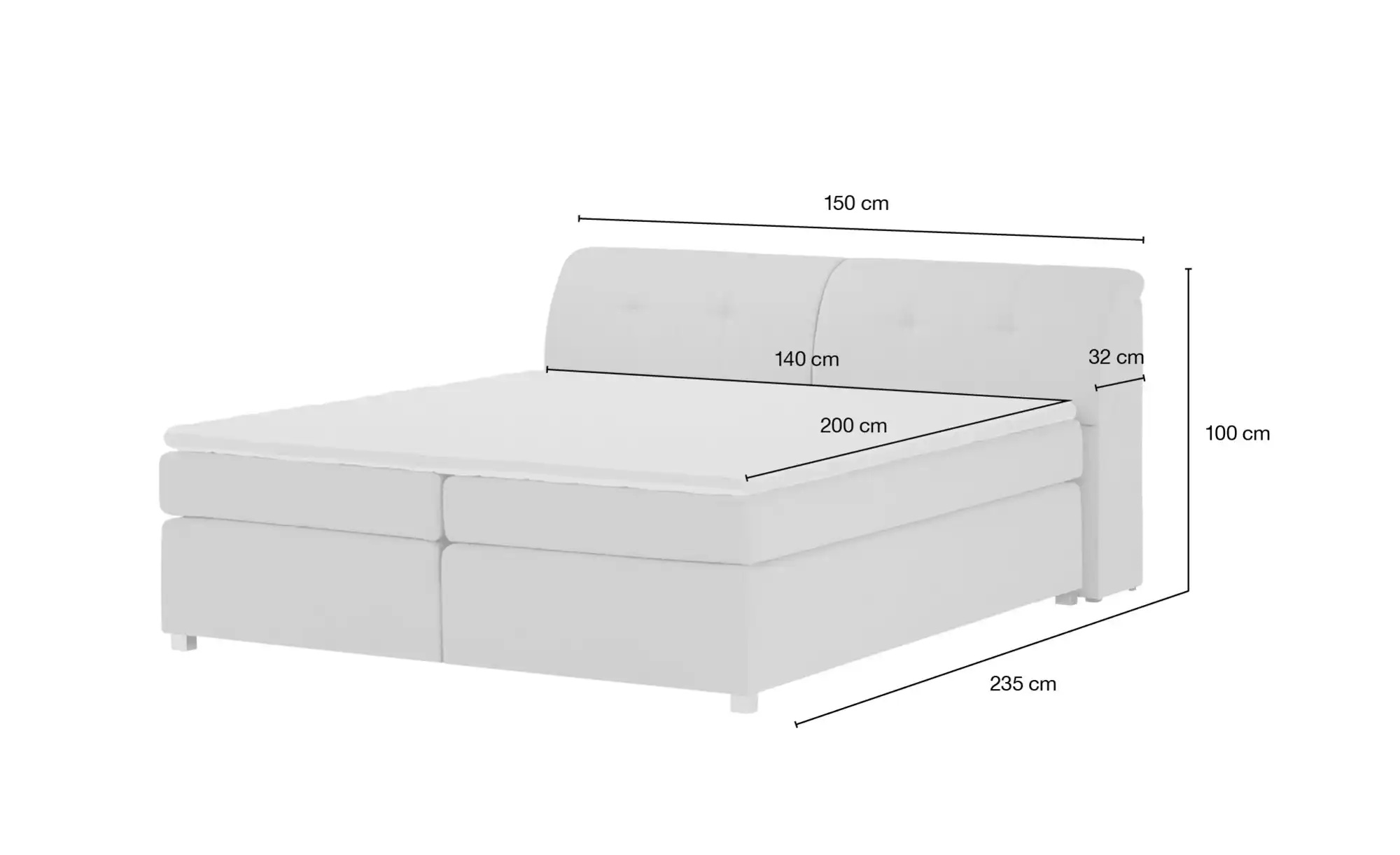 Switch Refresh Boxspringbett Lumo