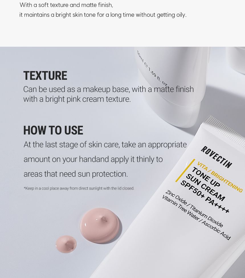 ROVECTIN - Vita Tone Up Zonnecrème
