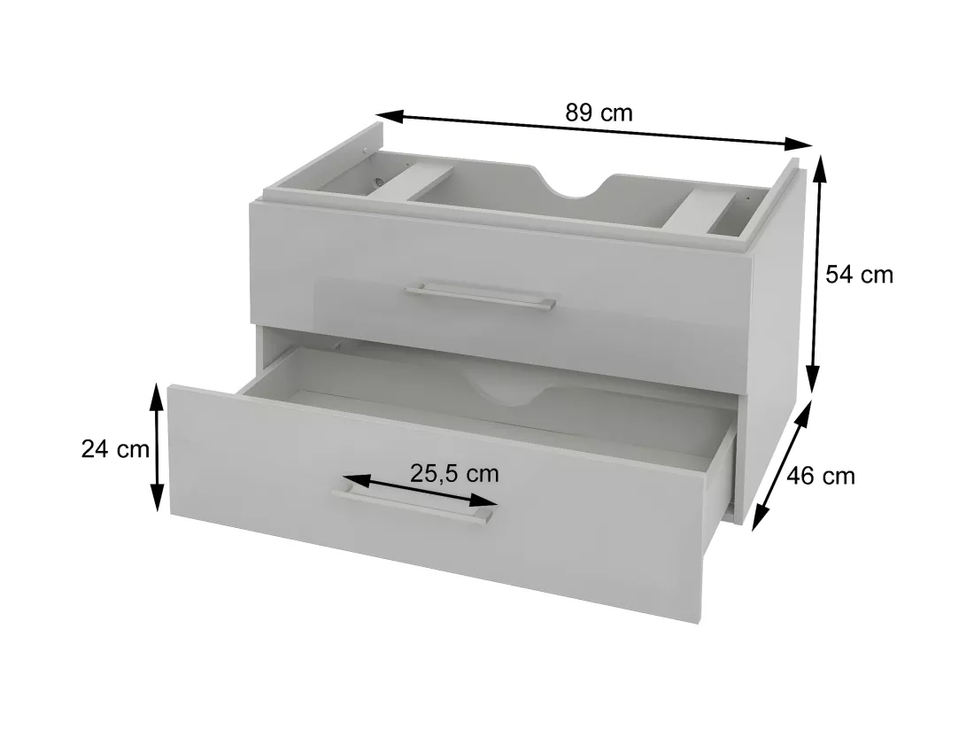Premium Meuble sous-lavabo MCW-D16, gris