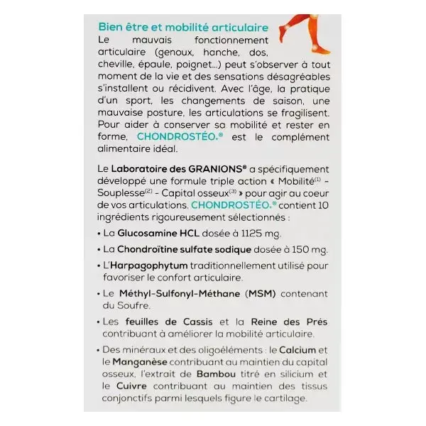 Granions Chondrostéo Articulations 180 comprimés