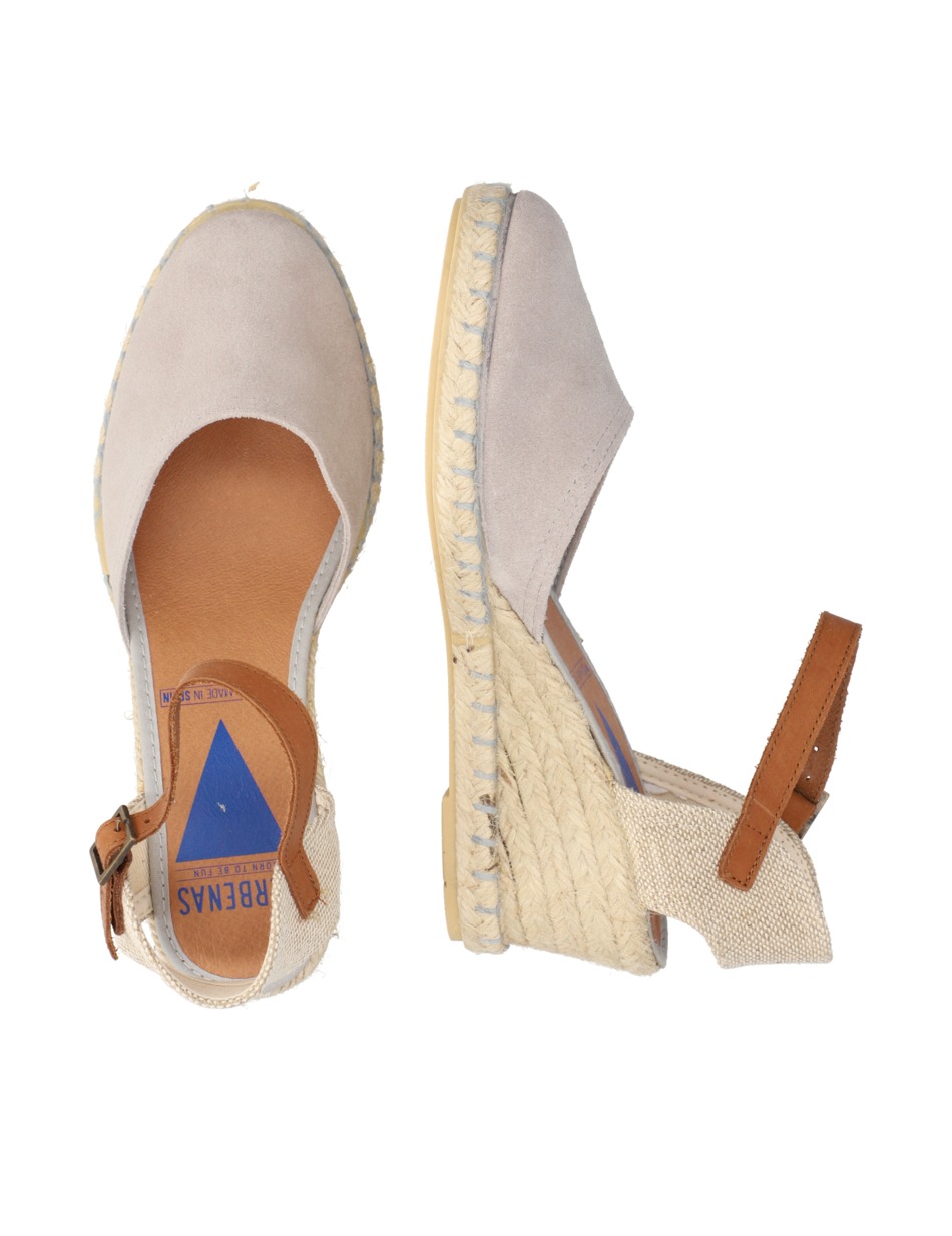 Veloursleder Keilsandale