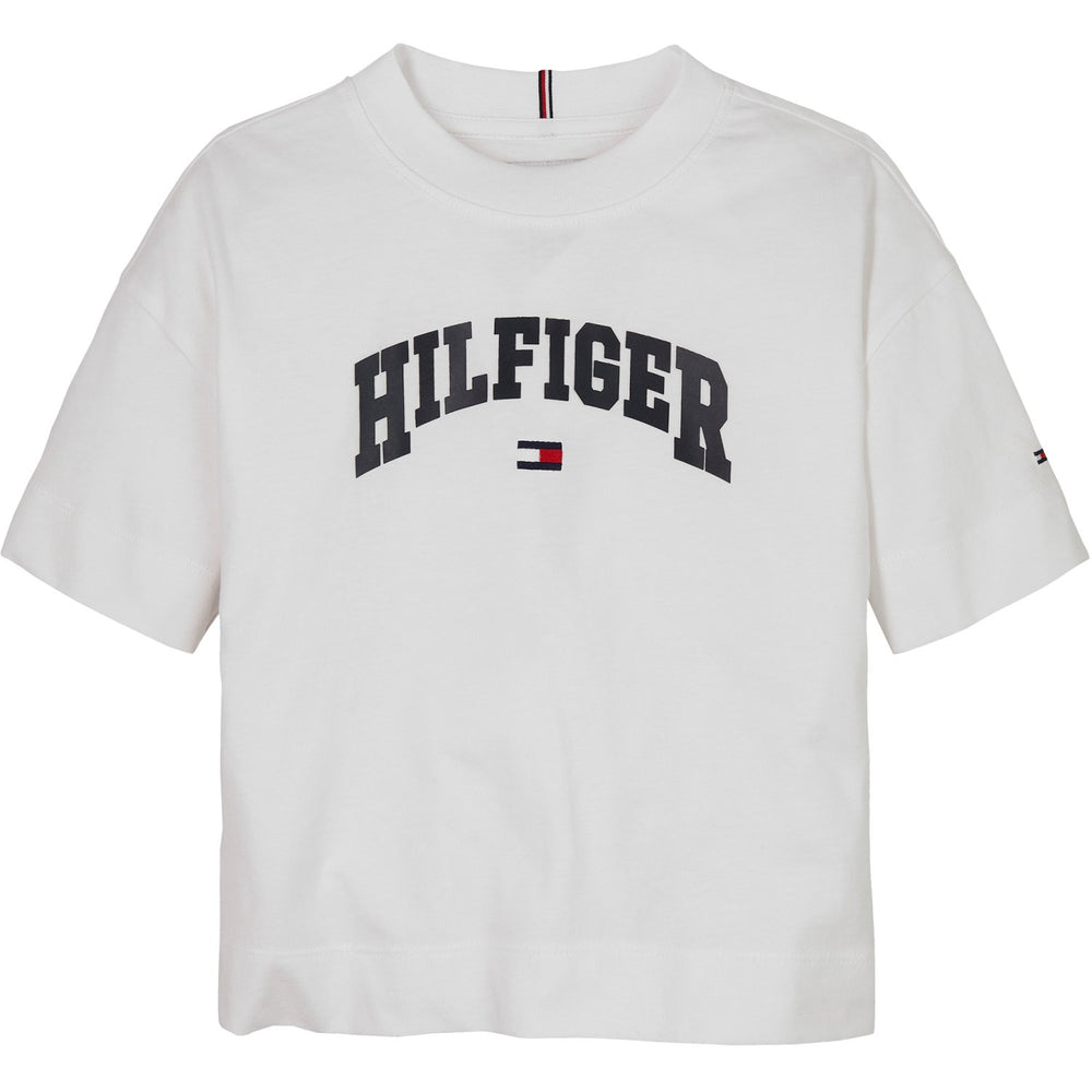 Køb Tommy Hilfiger White Melange Varsity Archive T-Shirt