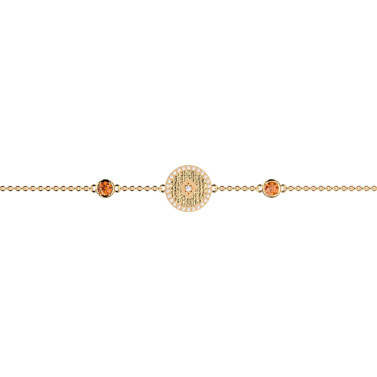 Bracelet souple Les Cadettes Birthstones JuilletPierre de naissance couleur rouge Rubis
