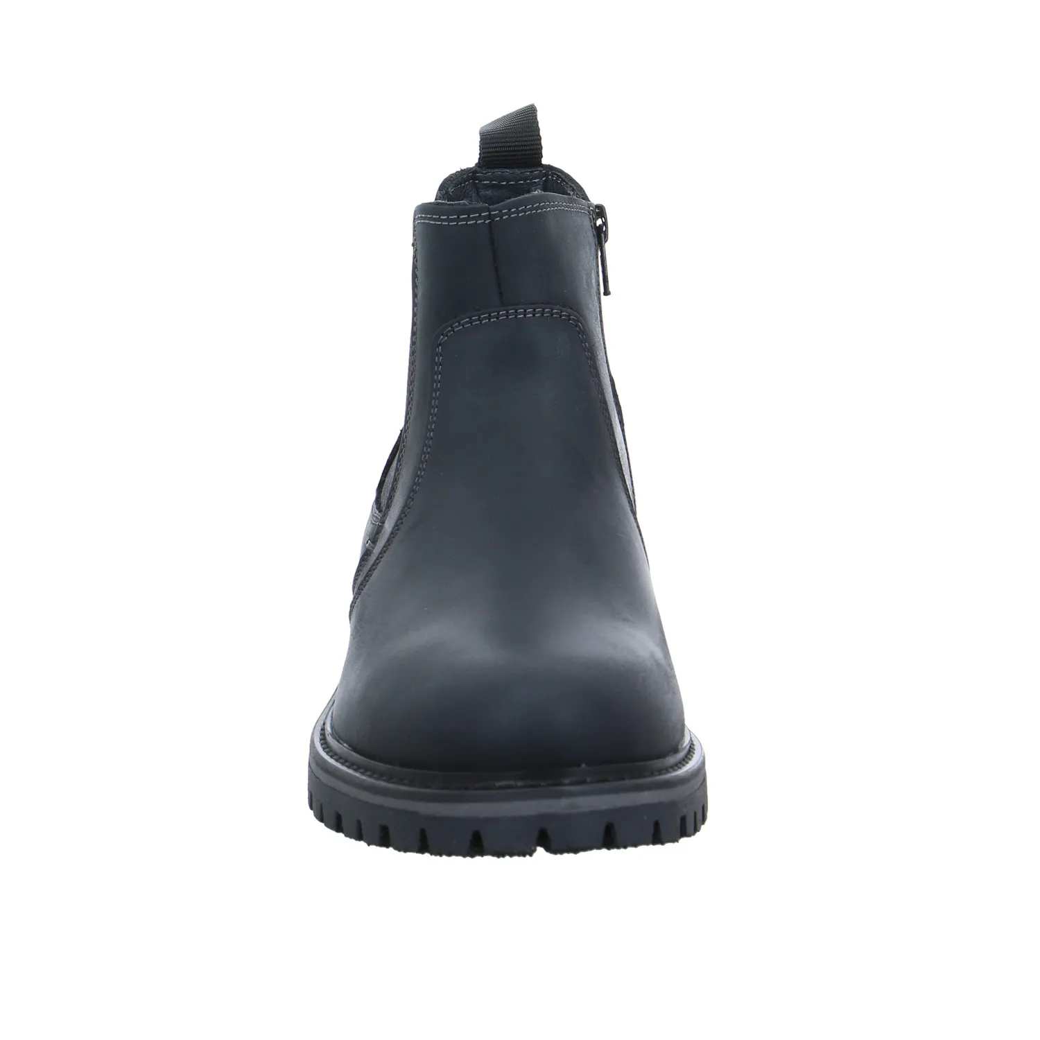 Herbst- Winterstiefel Schwarz Leder