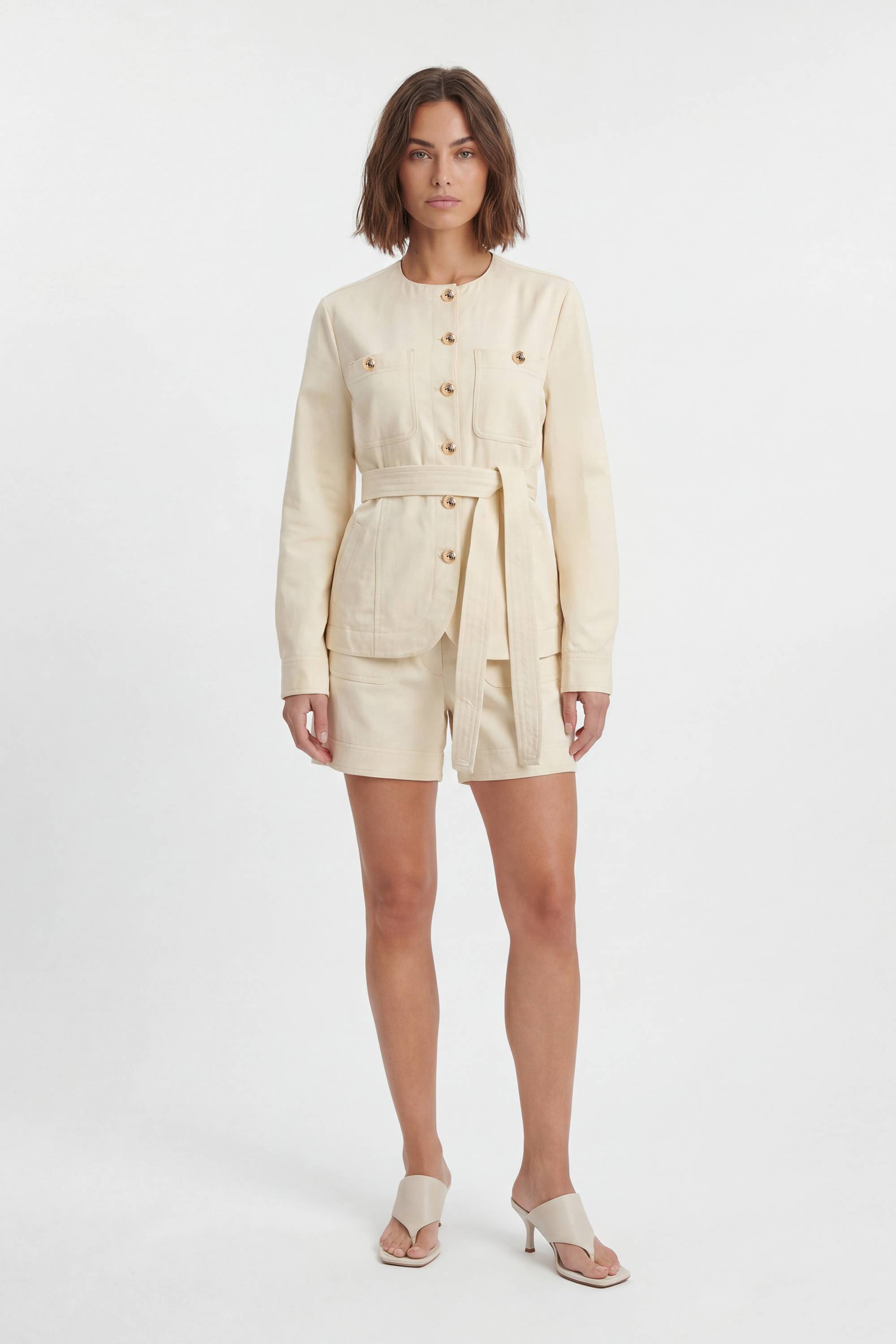 KarenMillen Short Utilitaire En Coton Avec Détails De Boutons