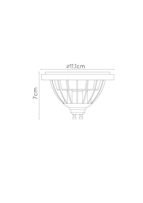 Lucide ES111 LED lichtbron GU10 Ø11 12W dim to warm