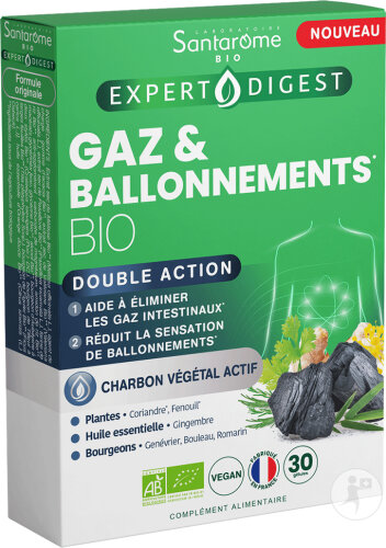 Santarôme Gaz & Ballonnements Bio 30 Gélules