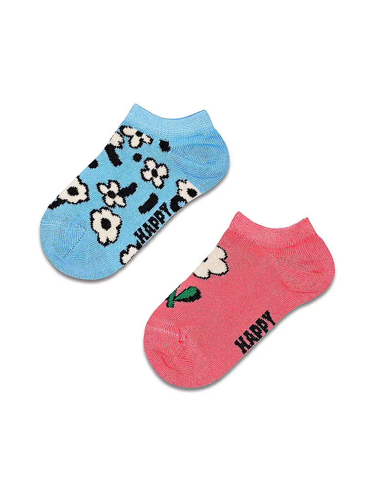HAPPY SOCKS Kinder Sneaker Socken FLOWER 2er Pkg light blue hellblau