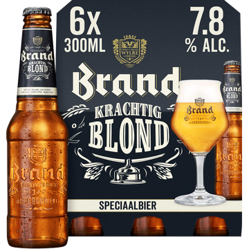 Brand Krachtig Blond Bier Fles 6 x 300ml