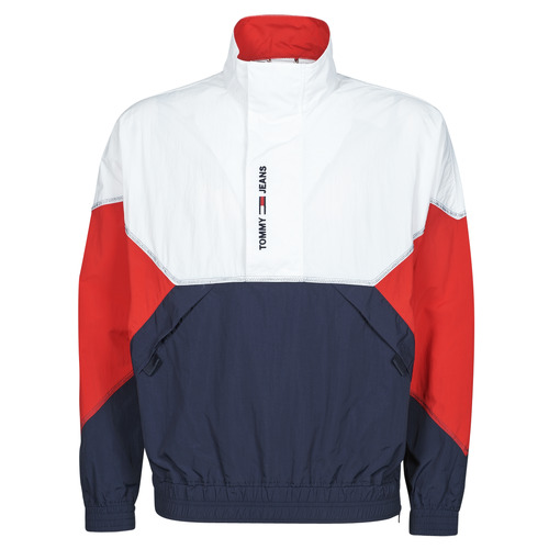Tommy Jeans - TJM LIGHTWEIGHT POPOVER JACKET - Blanc / Rouge /Marine