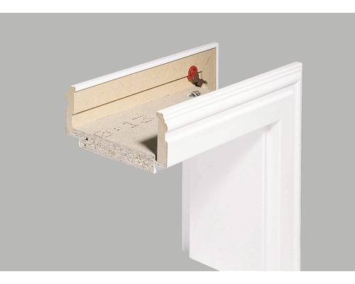 Compleet frame Pertura CPL wit (vergelijkbaar met RAL 9010) geprofileerd 198,5x73,5x12,0 cm Links