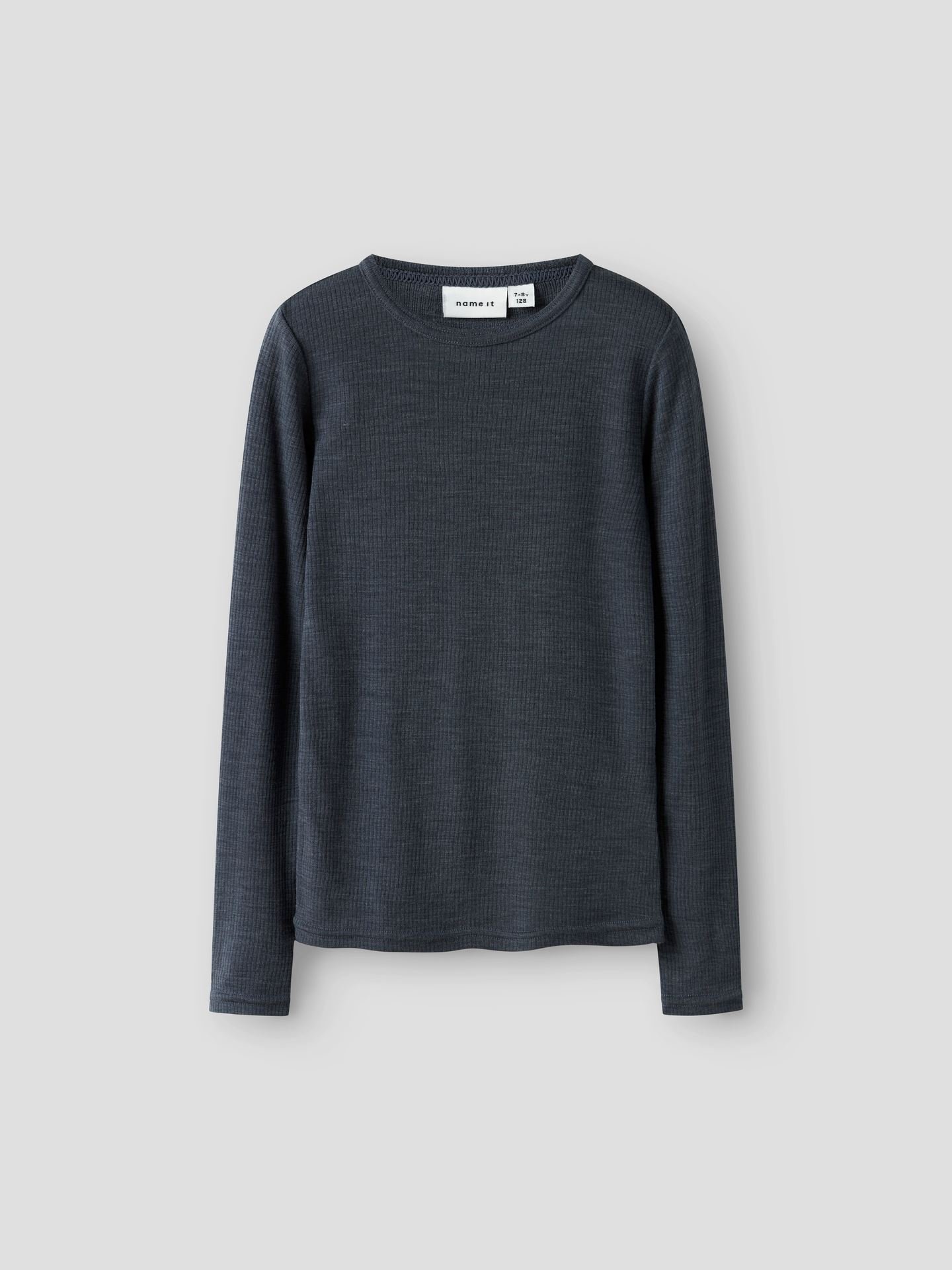Wax Wool Rib Long Sleeve Top