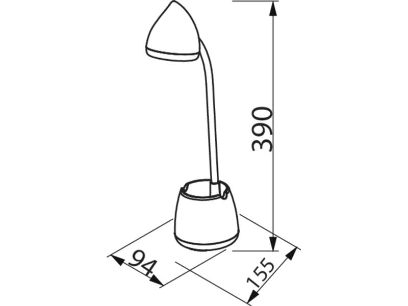 Philips Hat Tischleuchte weiss 80 lm LED-Schreibtischleuchte