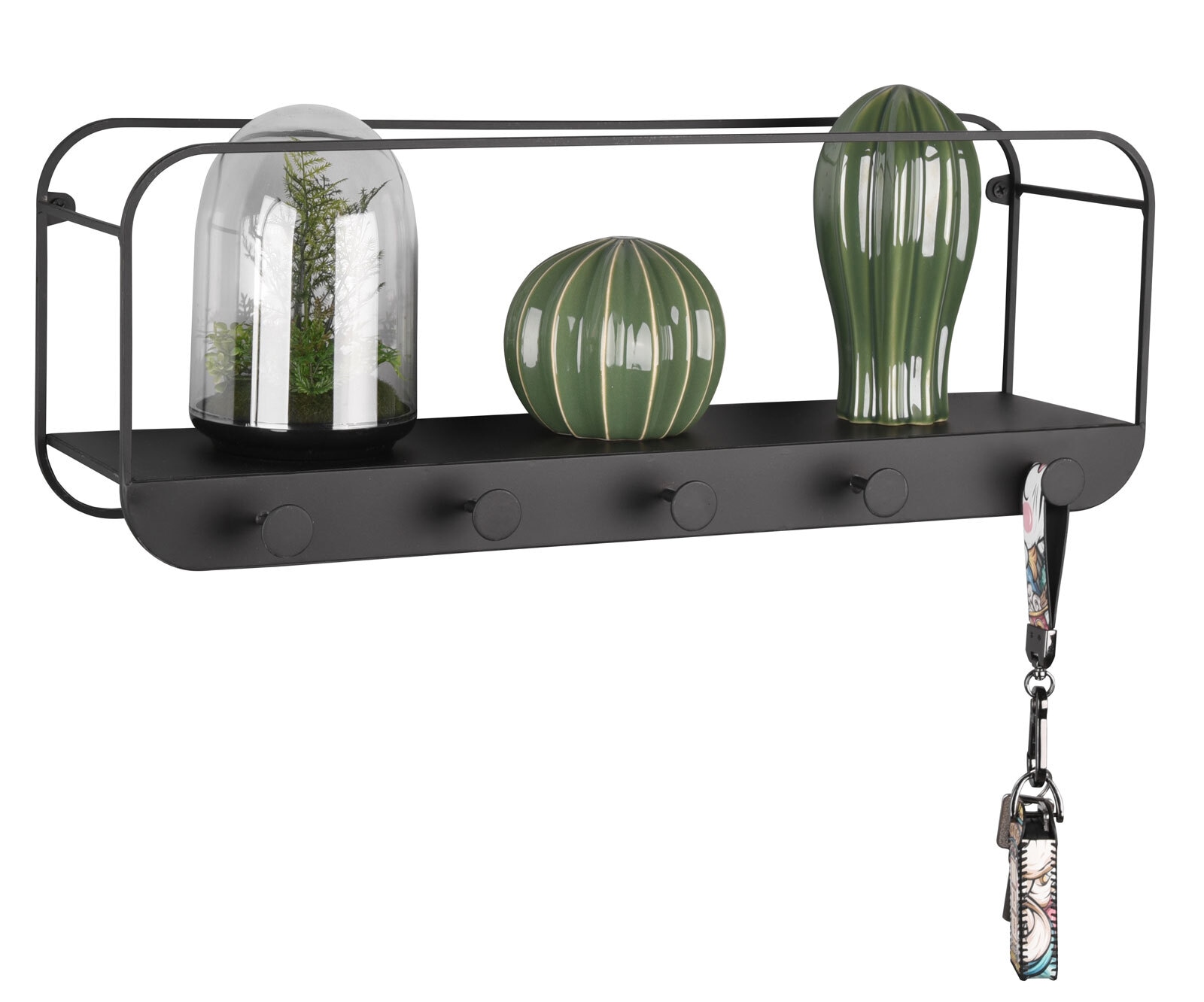 Wandregal Linda 50x18x15 cm Metall schwarz