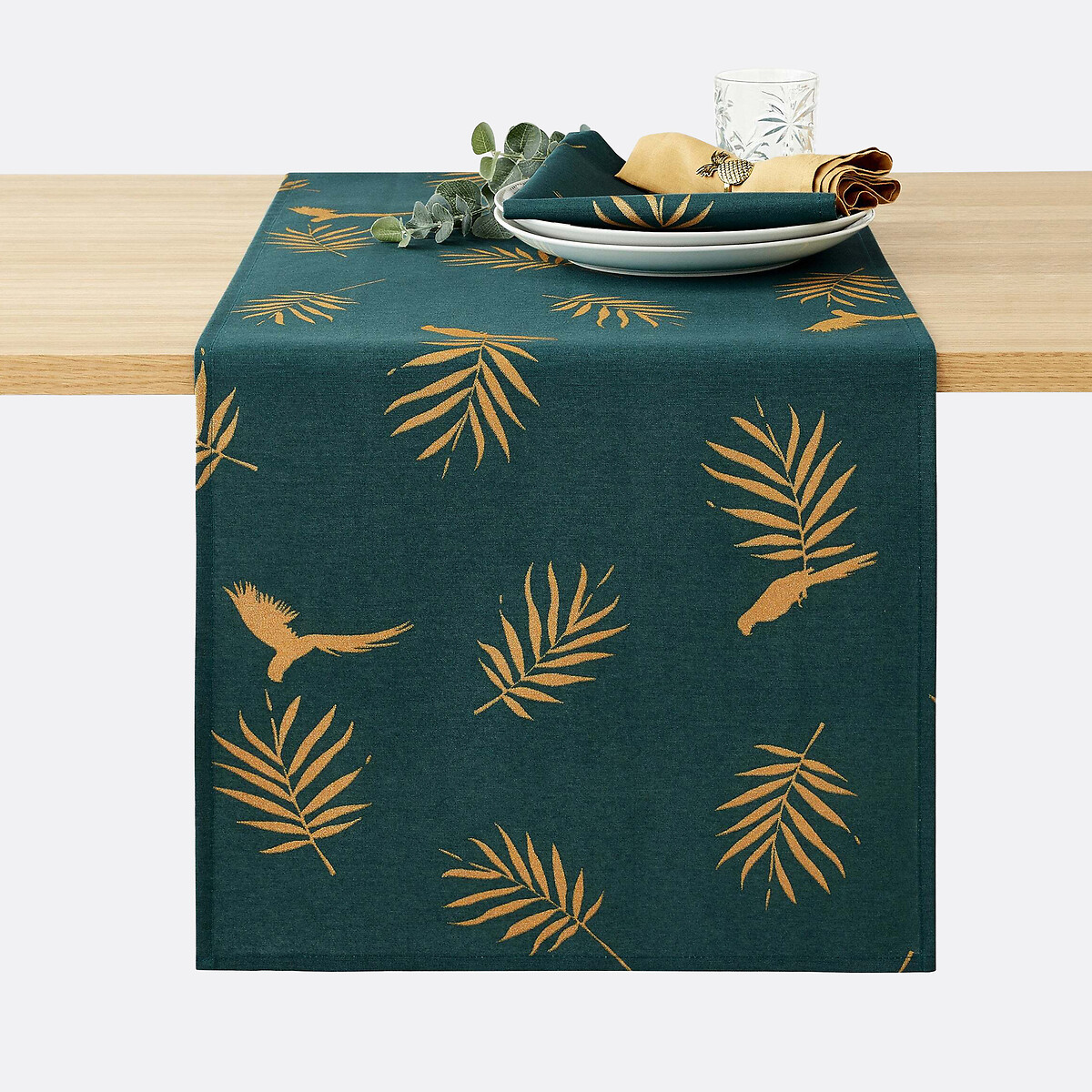 SO'HOME<br>Caminho de mesa estampado com tratamento antimanchas, Cancun