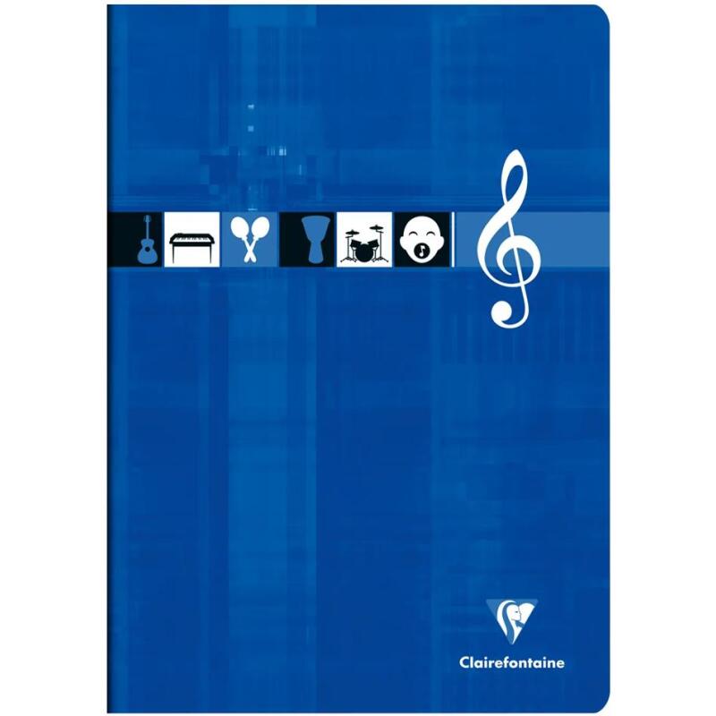 Cahier Musique & Chant piqué A4 96 pages grands carreaux Couleur aléatoire - Assortis