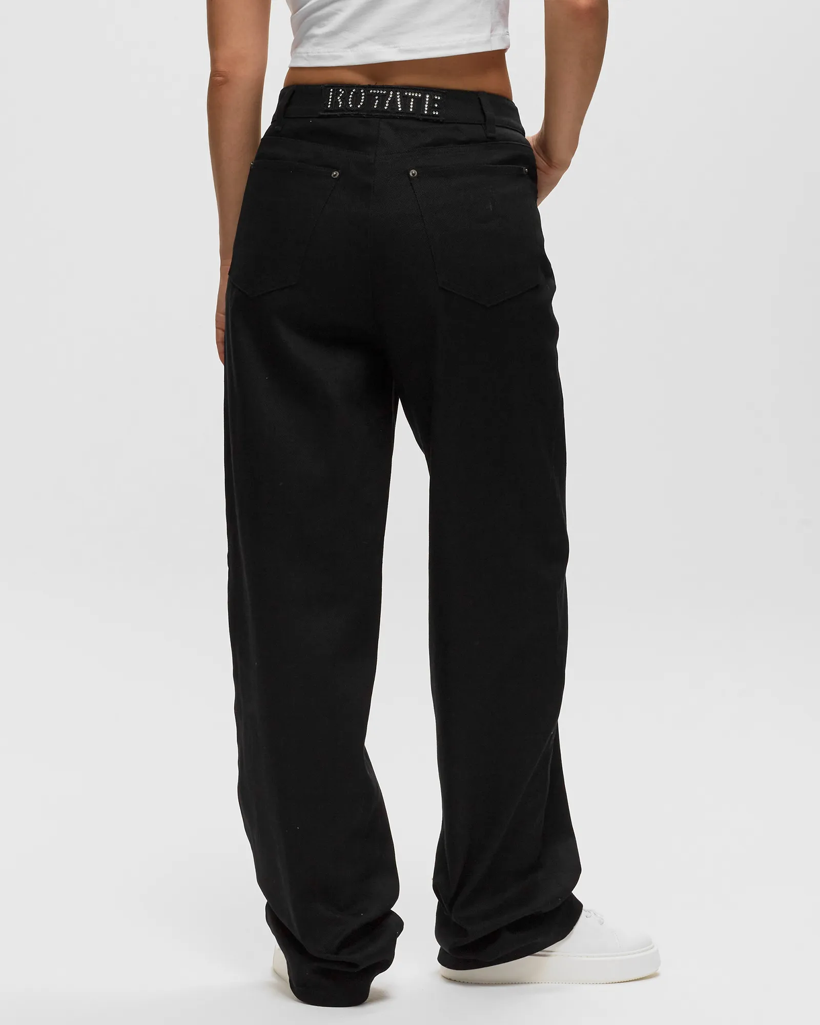 ROTATE Birger Christensen Twill Wide Leg Pants