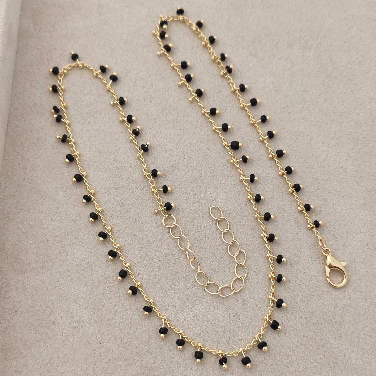 Collier - Laiton plaqué or & pierre en cristal